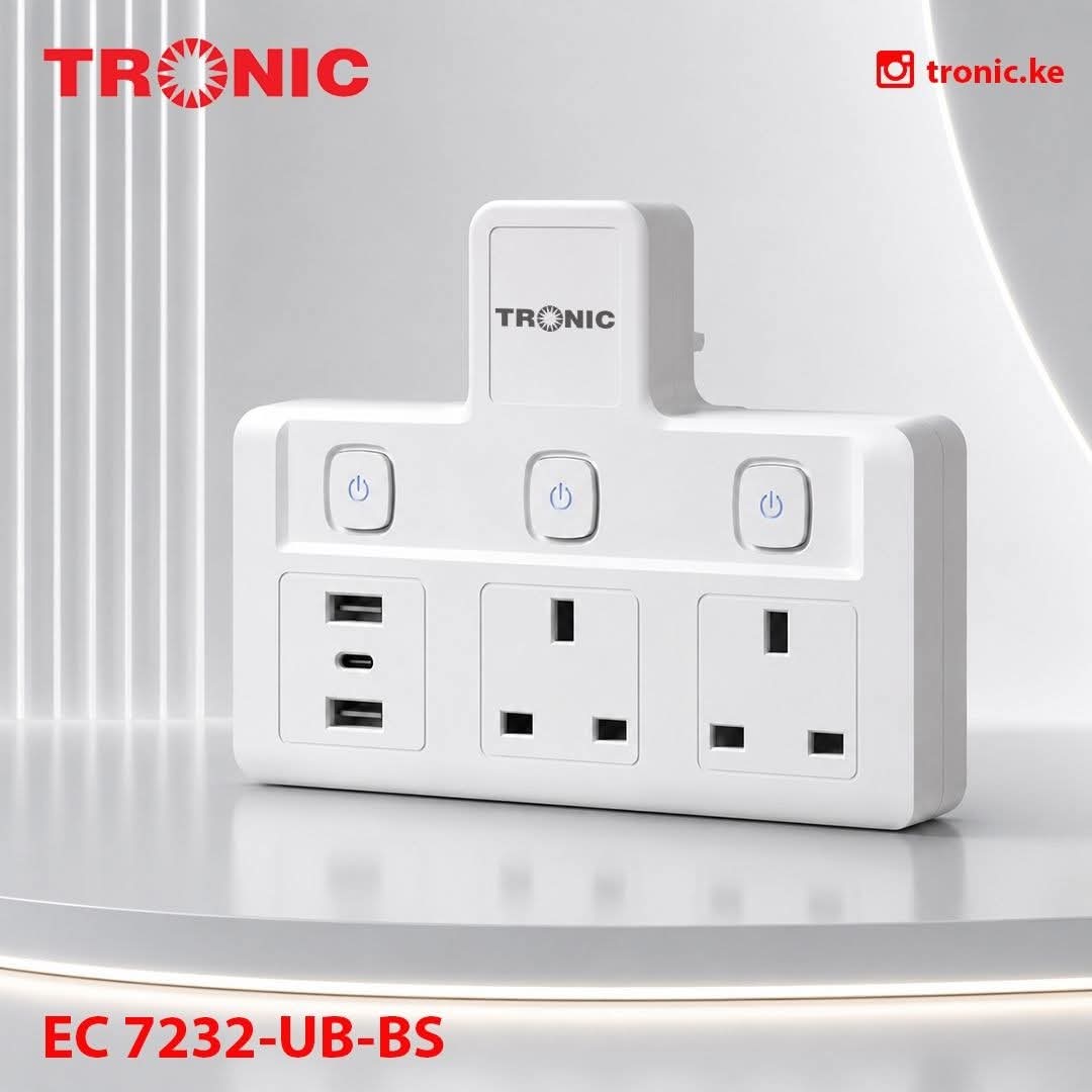 TRONIC 13A Double Socket with USB & Type-C