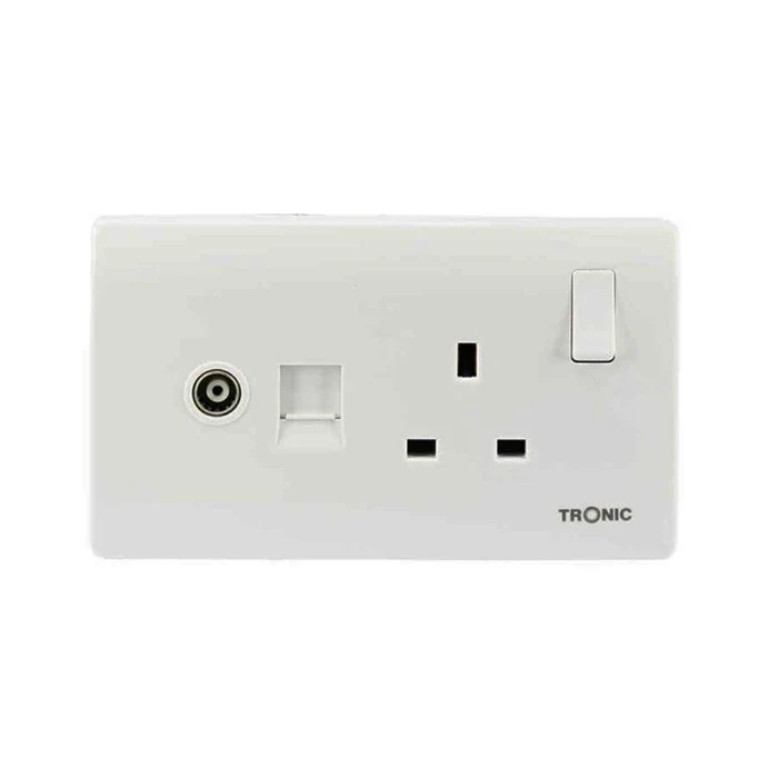 TRONIC Single Socket with TV & Data Socket