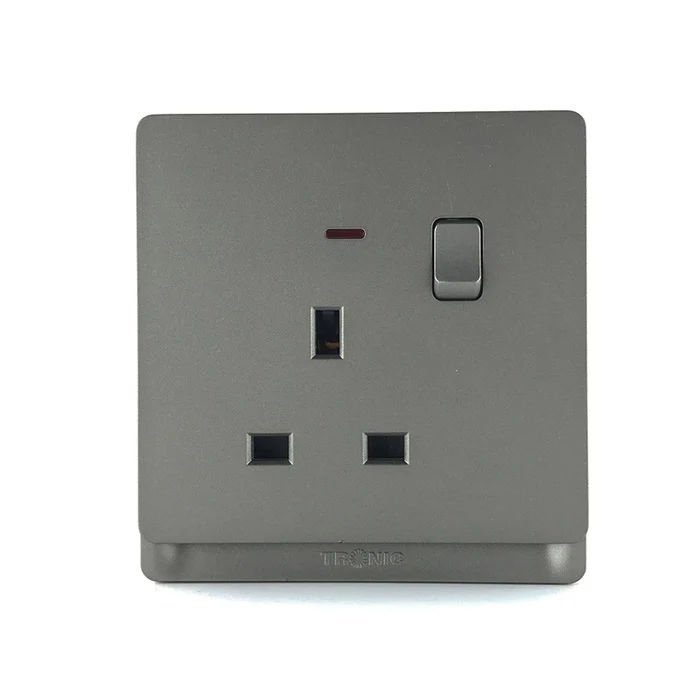TRONIC 13A Single Socket with Neon